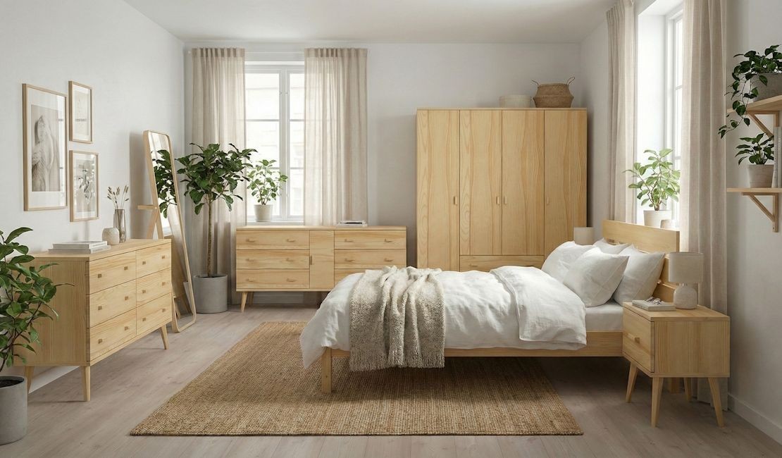 Nowoczesne skandynawskie meble sosnowe z kolekcji Nordic